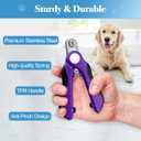 3 x Swihauk Heavy Duty Dog Nail Clippers and Trimmers, Professional Pet Nail Clippers with Nail File for Dogs Cats Small Animal, Claw Clippers with Safety Guard to Prevent Over-Cutting, Purple