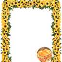 Artificial Sunflower Garland Decor with Lights, Sunflower Vines Hanging Flowers Garland with Green Leaves, Fake Yellow Flower Vines Room Wedding Party Decoration(2 Pack)