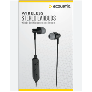 Acoustix Wireless Stereo Earbuds.