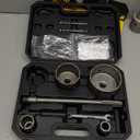 9PCS Concrete Hole Saw Kit, 30/40/65/80/100mm Tungsten Carbide Masonry Hole Saw Kit with 300mm SDS Plus & SDS Max Bit Shank Drill Bit Sets for Concrete, Brick, Stone, Cement, Tile,Wall Drilling (Black/Silver)