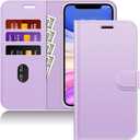 JETech Wallet Case for iPhone 11 6.1-Inch, Shockproof PU Leather Magnetic Flip Cover with Card Holder and Stand Feature (Light Purple)