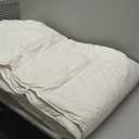 WhatsBedding White Queen Size Feather Down Fiber Comforter, Filled with Feather and Down Fiber, All Season Fluffy Ultra Soft 100% Cotton Duvet Insert, Luxury Hotel Bedding Style Comforter, 90"x90"