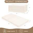 6-Inch Tri-Folding Mattress Queen Size - Foldable Futon Sofa Bed with Removable Washable Cover, Folding Futon Mattress | Non-Slip Bottom & Carry Handles for Guest, Camping, Dorm