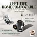 Ultra Thick RockRhino Dog Poop Bags - ECO Heavy Duty, Multi-Layer Bottom, 0% Plastic, 100% Home Compostable, Mint-Scented, Easy Open Tie Handles, Glove-Like Fit - 216 Bags