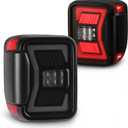 WOLFSTORM LED Sequential Tail Lights for 2019 2020 2021 2022 2023 2024 2025 Jeep Gladiator JT, Tail Lights Assembly Replacement for 19-23 Jeep Gladiator Pickup,(Smoked Lens)