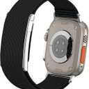 Nylon Sport Combo Band with Metal Bumper Case for WHOOP 5.0 & Apple Watch, Adjustable Dual-Device Replacement Strap for 42/44/45/46/49mm