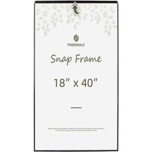 18x40 Poster frame, Plexiglass, Black Snap Frames, Coating Aluminum Profile, Display Horizontally & Vertically(1PCS)