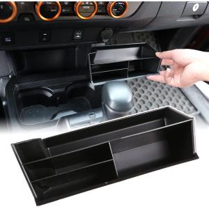 For Toyota Tacoma 2016-2020-23, Gear Shift Console Side Tray Organizer Gear, Shift Console Side Storage Box, Shifter Storage Box Interior Accessories, Central control storage box, Holds a U.S. Patent