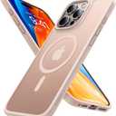 TORRAS Magnetic Shockproof for iPhone 16 Pro Max Case, [4X Military-Grade Protection] [Compatible with MagSafe] Translucent Case for iPhone 16 Pro Max Anti-Scratch Guardian 6.9", Gold