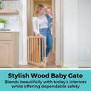 Toddleroo by North States LuxeCraft Wood Baby Safety Gate for Stairs & Doorways, Hardware Mount, Adjustable 25.25 to 39.25 Inches Wide, 30 Inches High, Beechwood Natural Wood