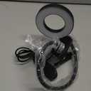 LED Desk Lamp with Clamp for Video Conference Lighting, USB Light for Laptop Zoom Meeting, Clip on LED Ring Light for Computer Webcam Lighting Dimmable Black