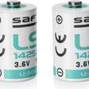 2 Pack LS14250 3.6V 1/2 AA Size Batteries Use for Dog Collar Watch R9 Leash PLC Facility Device Memory Battery