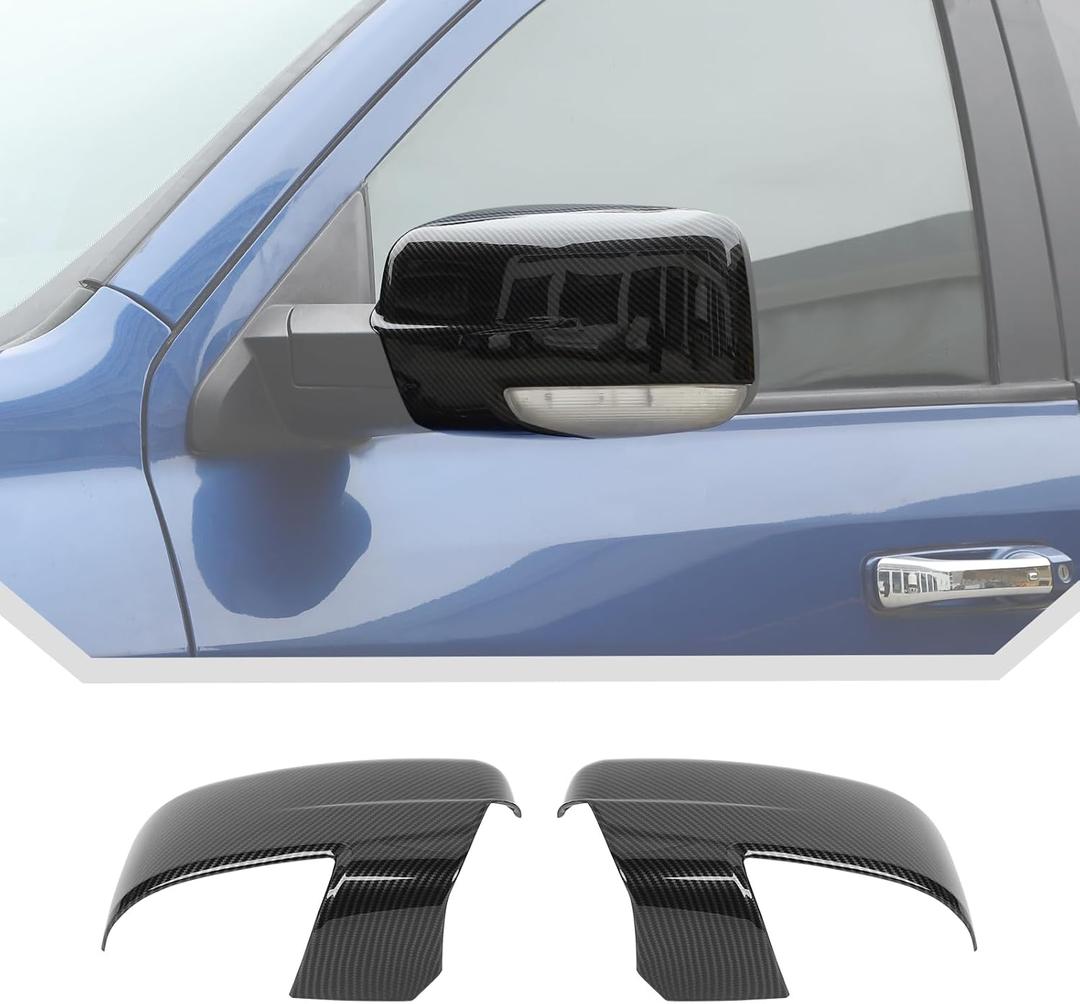 JeCar Side Mirror Cover Fit for Dodge Ram 1500 2011-2017 Mirror Caps Trim Accessories (Carbon Fiber)