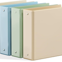 SUNEE 3 Ring Binder 2 Inch 4 Pack, Clear View Binder Three Ring PVC-Free (Fit 8.5x11 Inches) for School or Office Supplies, Neutral Aesthetic
