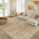 Nakagishi 10x14 Area Rugs Living Room: Washable Large Vintage Rug Neutral Non-Slip Soft Stain Resistant Indoor Carpet for Bedroom Nursery Dining Room Office Playroom - Dark Bown