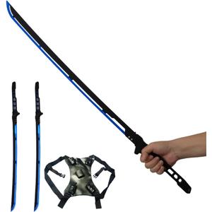 Future LED Sword, 31.3 inches LED Sword Model for Halloween Cosplay Costume Props,Fit Party Music Festival Accessorie (Blue&blue)