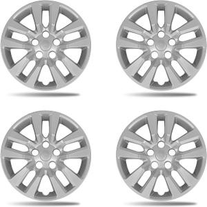 16 Inch Gloss Silver Wheel Covers Compatible with 2013-2018 Nissan Altima Sedan, Fits OEM 16" Stock Steel Wheels, OEM Hubcap #40315-3TM0B, Snap-On Hubcaps 4-Pack