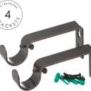 Ivilon Window Curtain Rod Decorative End Cap Design, 1 Inch Rod, 72 to 144 Inch. Oil Rubbed Bronze