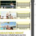 Portable Volleyball Net Set Outdoor, Professional Volleyball Set with Adjustable Height Poles, Scoring Marker, Boundary Line, with Pump and Carrying Bag for Backyard Beach, 32 Feet By 3 Feet