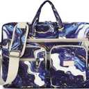 Laptop Shoulder Bag15.6inch women men Waterproof 16inch Computer Bags Women Business Office Work Bag Briefcase 14 inch case (Blue Marble)