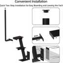 Trailer Step with HandleThree-Step Universal Boat Trailer StepSuitable for Various Types of Boat Trailer Frames, Black Heavy-Duty Trailer Step