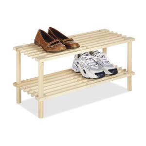 Whitmor Natural Wood Household Shelves (Brown), 10.25 x 24.75 x 11.5 in