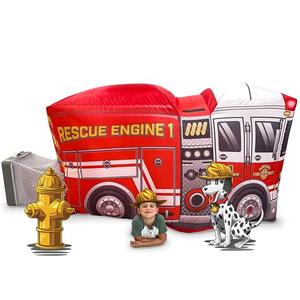 The Original Patented AirFort - Build A Fort in 30 Seconds, Inflatable Fort for Kids, Play Tent for 3-14 Years, A Playhouse Where Imagination Runs Wild, Fan not Included (Firetruck)