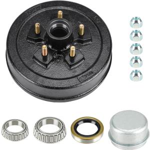 Youxmoto 10" X 2-1/4" Trailer Brake Drum Kit 5 on 4.5" Bolt, for Dexter RVs 3,500 lb. Axle Trailer Brake Drum Assembly; W/Grease Seal & Cap. Not Fits 5 on 5"