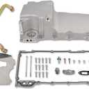 302-1 81074 LS Swap Retrofit Oil Pan Kit Compatible with GM Classic Car Muscle Car Trucks LS Gen III IV Aluminum 1955-87 Fits for LS1 LS2 LS3 LS6 LSX 4.8L 5.3L 5.7L 6.0L 6.2L Engines (Silver)
