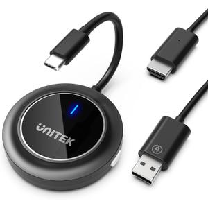 Unitek Wireless HDMI Display Dongle Adapter - Portable 1080P 60Hz USB C Transmitter for TV Upgraded 2G/5G Mirroring Adapter Stream Video to Monitor Projector for Phone iOS Android Windows PC