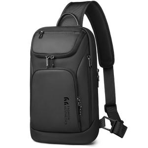 hk Sling Bag for Man, Waterproof Utility Crossbody Bag with Anti-theft Pocket for Men