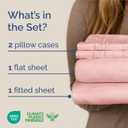 Full Size 4 Piece Sheet Set - Comfy Breathable & Cooling Sheets - Hotel Luxury Bed Sheets for Women & Men - Deep Pockets, Easy-Fit, Extra Soft & Wrinkle Free Sheets - Baby Pink Oeko-Tex Bed Sheet Set