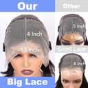 Bob Wig Human Hair 180% Density 13x4 HD Transparent Lace Front Wigs Human Hair Pre Plucked Short Bob Glueless Straight Wigs Human Hair for Women Natural Black 10 Inch