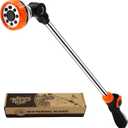24-Inch Watering Wand with 8 Spray Patterns & 180 Rotating Head, Arthritis Friendly Hose Sprayer Nozzle with Thumb Control, Hose Nozzle for Hanging Baskets, Garden Plant & Cleaning Works