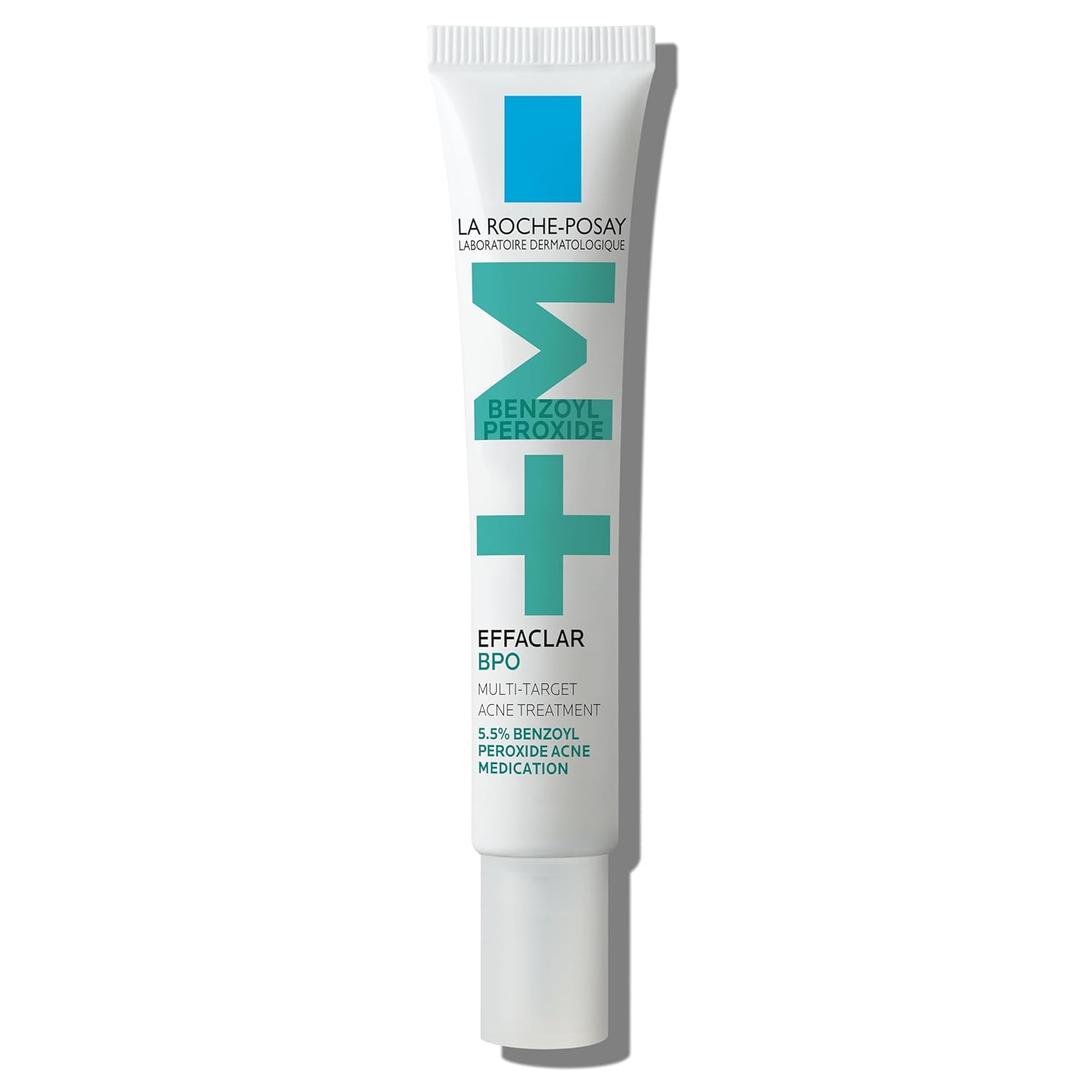 La Roche-Posay Effaclar BPO Multi-Target Acne Treatment with 5.5% Micronized Benzoyl Peroxide, Acne Cream for Face, Targets Oily Skin, Blackheads & Prevents Pimples, Dermatologist Recommended, 20ml