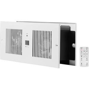 VEVOR Room to Room Fan, Intake & Exhaust Dual Airflow Through-the-Wall Fan with Remote & Temperature Control, 300 CFM 10-Speed Ventilation Quiet In-Wall Vent for Living, Laundry Room Indoor, 5.8 inch x 13.8 inch, 300 CFM