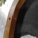 Christopher Knight Home Daggy Upholstered Ottoman with Storage for Living Room, Fabric Modern Storage Ottoman Foot Rest, Bedroom Oval End of Bed Bench with Wooden Frame, Blue+Brown