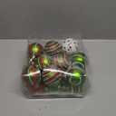 DIYDEC 18pcs Christmas Balls Ornament 2.4 Inch Glittering Hanging Xmas Balls for Tree Decoration Swirl Candy Cane Elf Balls Red Green Plastic Christmas Baubles for Home Indoor Holiday Party Decor (6cm)