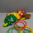 5 Pack Inflatable Christmas Ring Toss Game Set Holiday Party Supplies Indoor Outdoor Family Christmas Games for Kids Adults Xmas Party Decorations Carnival Games with Toss Rings and Pump