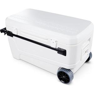 Igloo MaxCold Glide Coolers 110 QT, Insulated Portable Rolling Cooler with Soft Ride Wheels, 168 Can Capacity, Leak-Proof, 5-day Ice Retention
