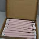 Macarrie 24 Packs Flameless Taper Candles Battery Operated Fake 11 Inch Long Candle Light LED Flameless Candlesticks Flickering Tapered for Wedding, Halloween, Christmas(Pink)