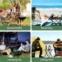 2 Pack Portable Camping Table Foldable, Ultralight Small Folding Beach Table with Carry Bag for Outdoor Travel, Beach, Camp, Picnic, BBQ, Cooking, Festival, Boat, Home Use (Black-S)