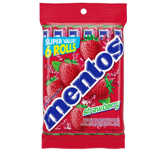 Mentos Strawberry Roll Mints - 7.92oz - 6pk, BBD 03/2027