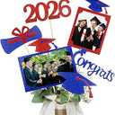 Qinyoung 2026 Graduation Decorations 30 Pcs Glittering Graduation Centerpiece for Tables Sticks Class of 2026 Grad Photo Centerpiece Party Decoration for Table Toppers(Blue Red)  4.5 (153 reviews)