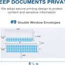Vivin 520 No.9 Flip and Seal Security-Tinted Business Envelopes for Quickbooks Invoices and Business Statements, Home & Office, 3-7/8 x 8-7/8 Inches, Double Window, 24 LB, White