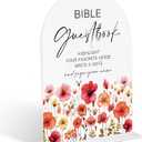 5 x Acrylic Wedding Signs Bible Guestbook Sign for Reception, 6x8" Arch Acrylic Table Decor, Love Is In Bloom & Baby In Bloom Decorations for Baby Shower Bridal Shower Engagement Party