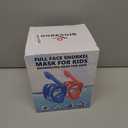 QingSong Kids Snorkel Mask Full Face, Snorkeling Set with Camera Mount, Foldable 180 Degree Panoramic View Snorkeling Gear Anti-Fog Anti-Leak (X-Small, Blue/Lake Blue)