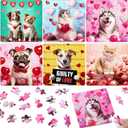 24PCS Kids Easter Basket Stuffers with Cat & Dog Jigsaw Puzzles Toys, Easter Gifts Egg Fillers Party Favors for Kids 4-8 8-12 Goodie Bag Stuffer Classroom Treasure Box Toys Prizes Bulk for Boys Girls