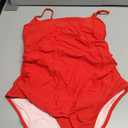 SUUKSESS Women One Piece Tummy Control Swimsuit Crisscross Backless Bathing Suit (Red, XL)