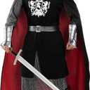 Morph Knight Costume Adults, Medieval Knight Costume Mens Halloween Crusader Outfit, Halloween Costumes For Men (Medium)